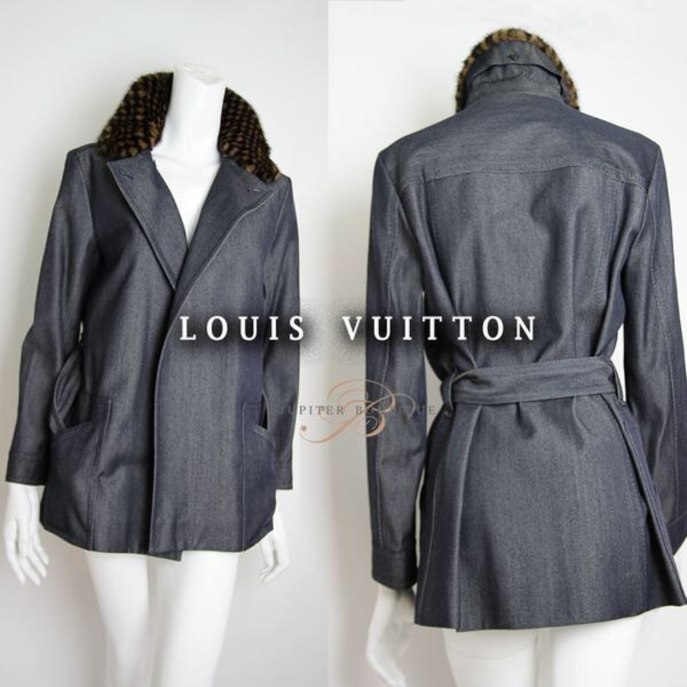 Louis Vuitton Demin Jacket with Mink fur
